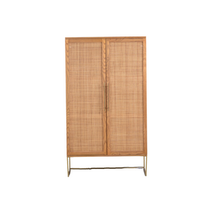 Maxwell Armoire Cabinet with Matting | Ash, Honey