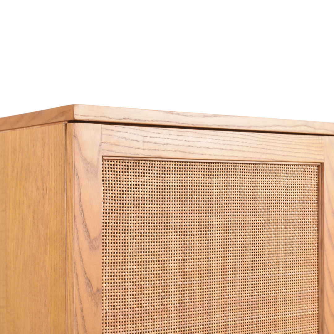 Maxwell Armoire Cabinet with Matting | Ash, Honey
