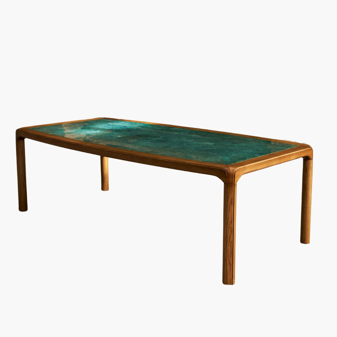 Hans Dining Table with Alphi Verde Marble