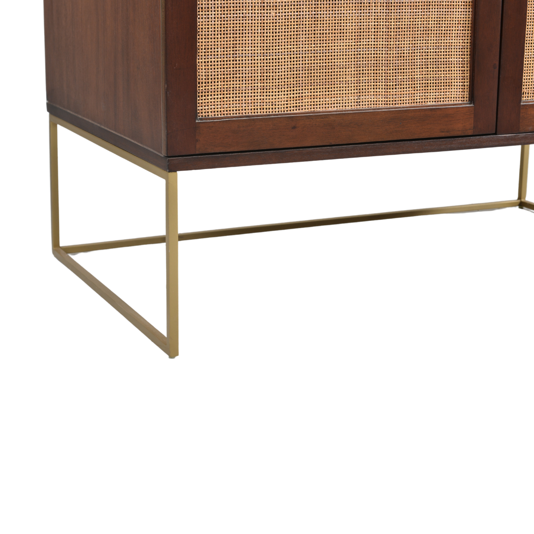Maxwell Armoire Cabinet - with 1 Shelf and 1 Hanger Rod (Matting) | Mahogany, Tobacco