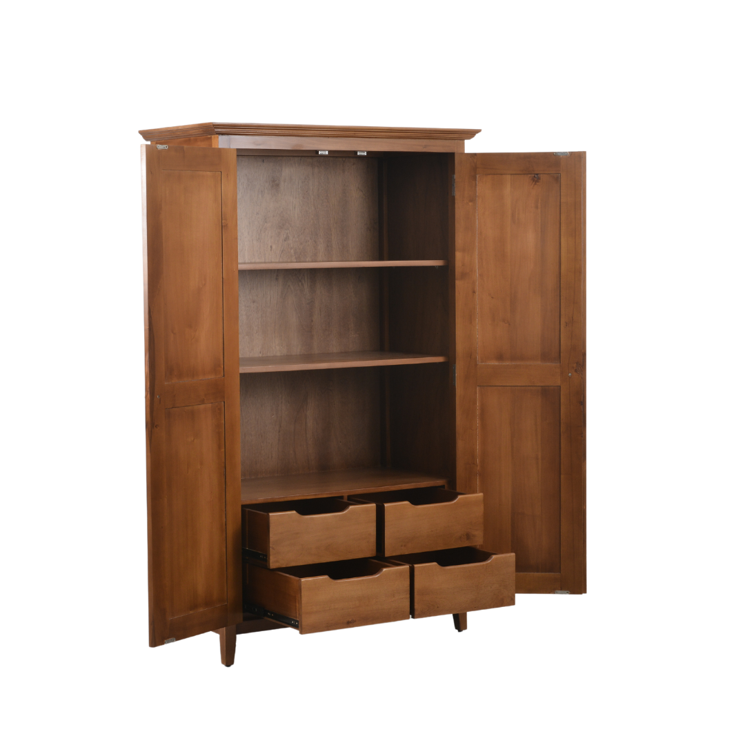 Traditional Armoire Cabinet 4 Drawers | Linden Honey