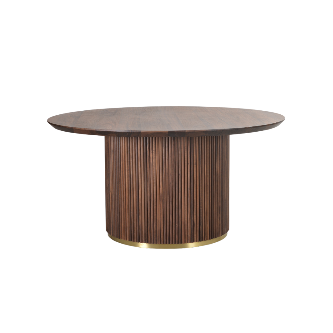 Alva Dining Table 5-6 Seater | Walnut, Natural