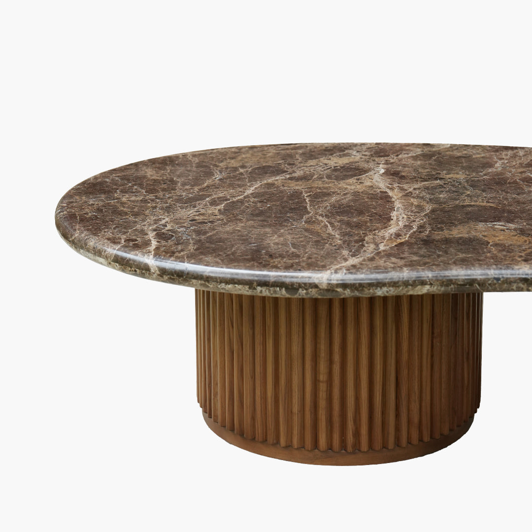 Alva Coffee Table with Stone Top