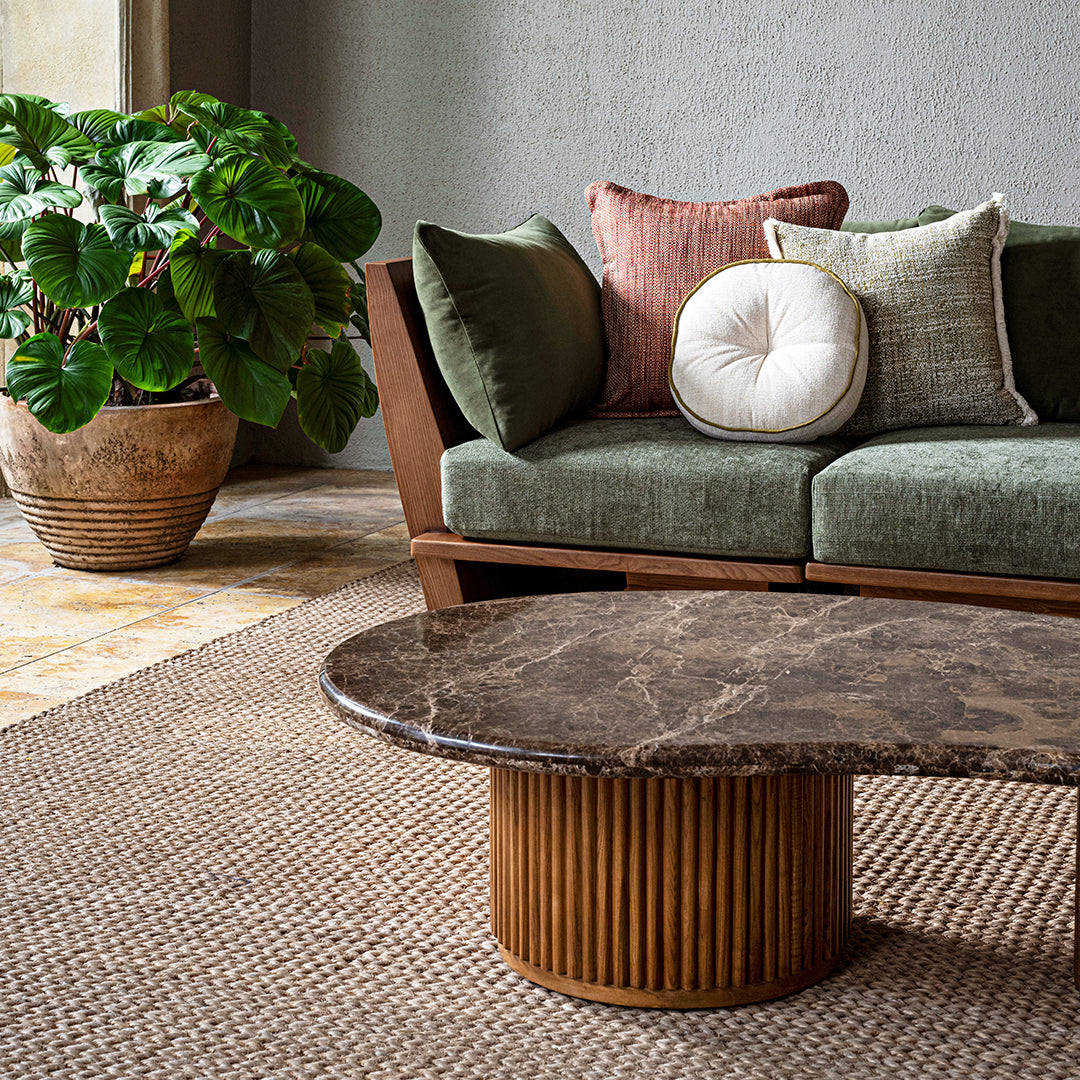 Alva Coffee Table with Stone Top