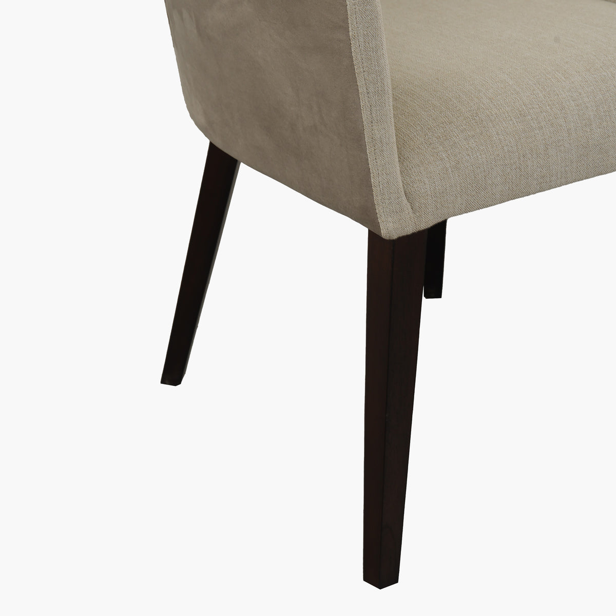 Rizal Dining Chair With Slip Cover | Casual Whisper & Paris Elephant