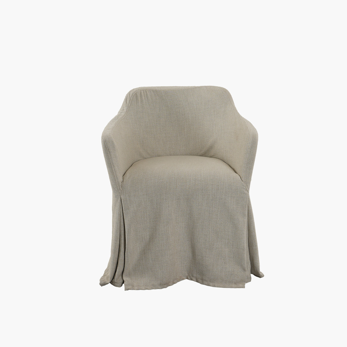 Rizal Dining Chair With Slip Cover | Casual Whisper & Paris Elephant