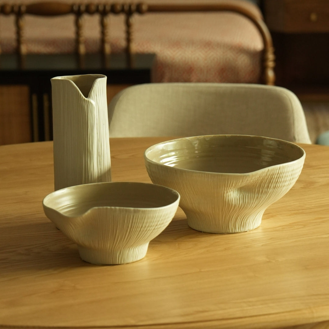 Hand-sculpted Ceramic Vases & Bowls
