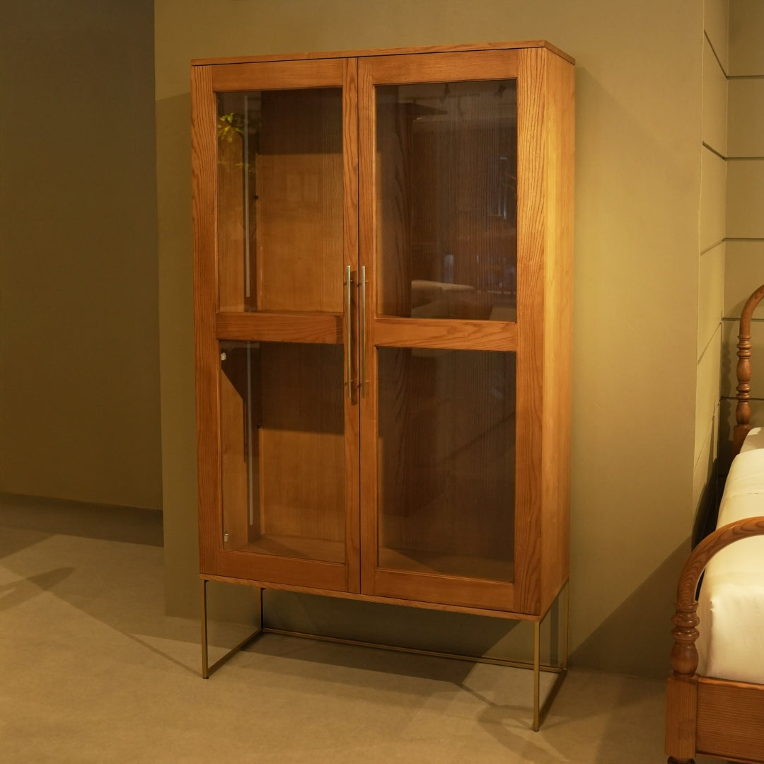Maxwell Curio Large with Led | Ash Honey