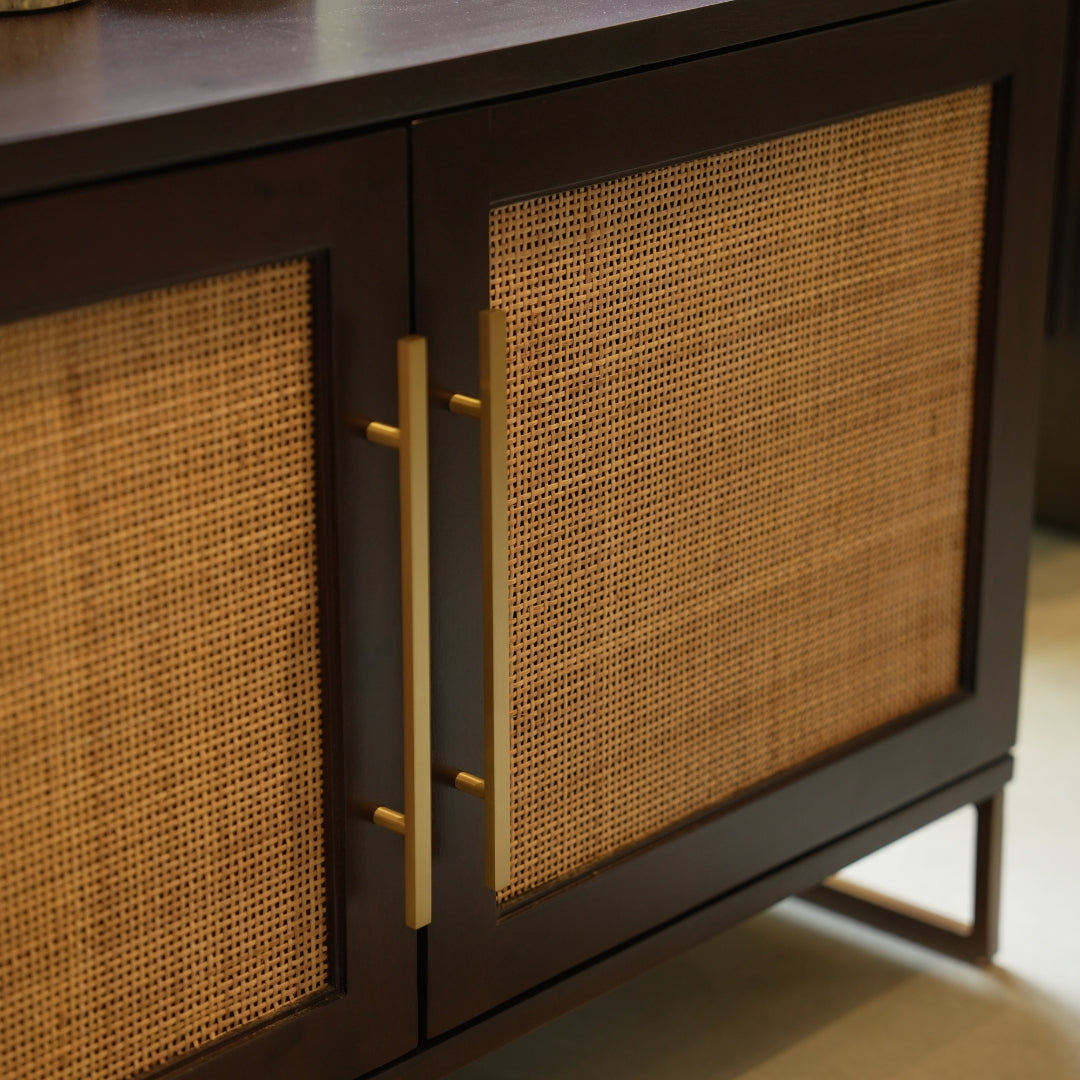 Maxwell Media 2 Door Storage | Mahogany Tobacco