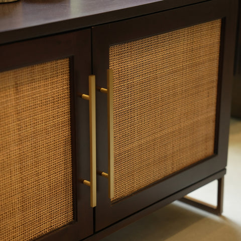 Maxwell Media 2 Door Storage | Mahogany Tobacco