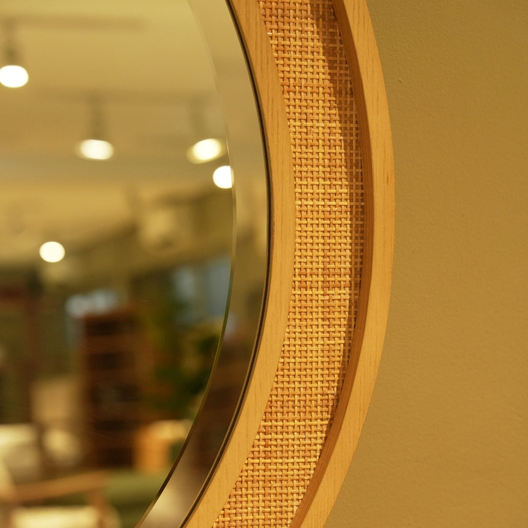 Maxwell Round Mirror Large | Ash Natural
