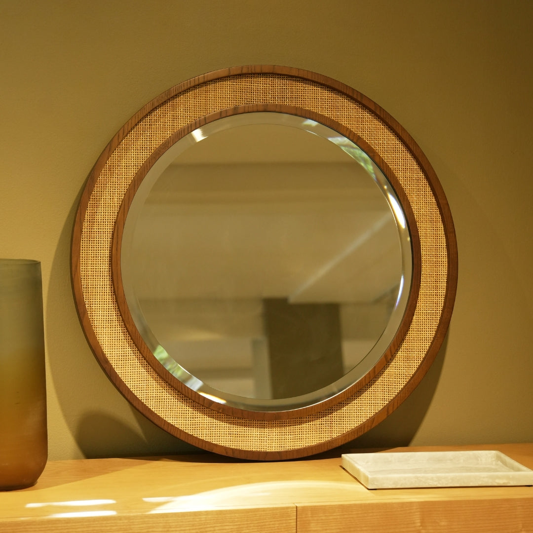 Maxwell Round Mirror Small | Ash Espresso