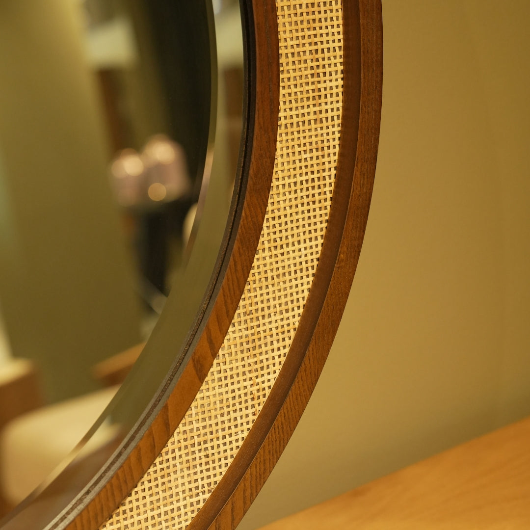 Maxwell Round Mirror Small | Ash Espresso