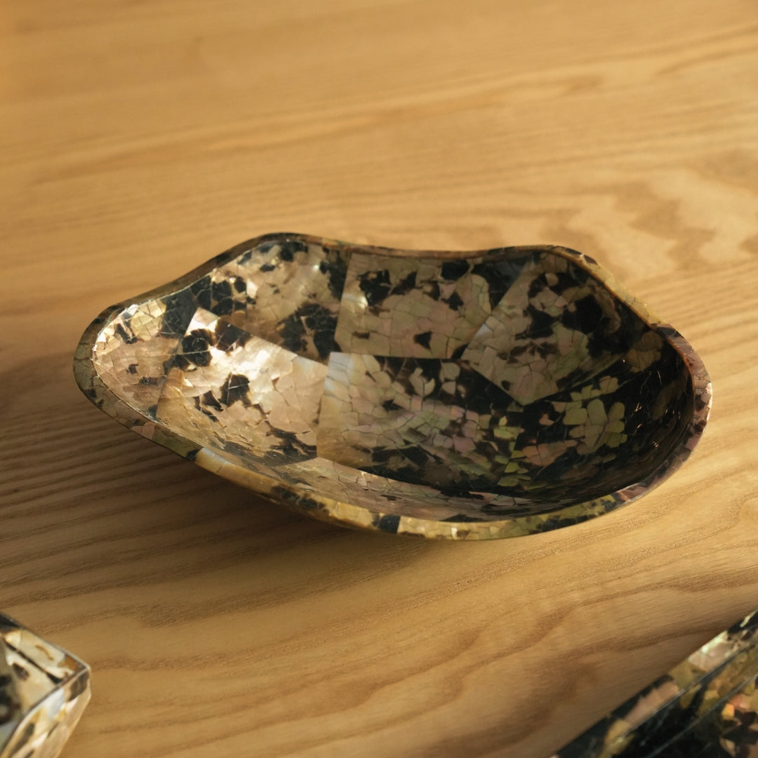Organic Shaped Mother of Pearl Bowl