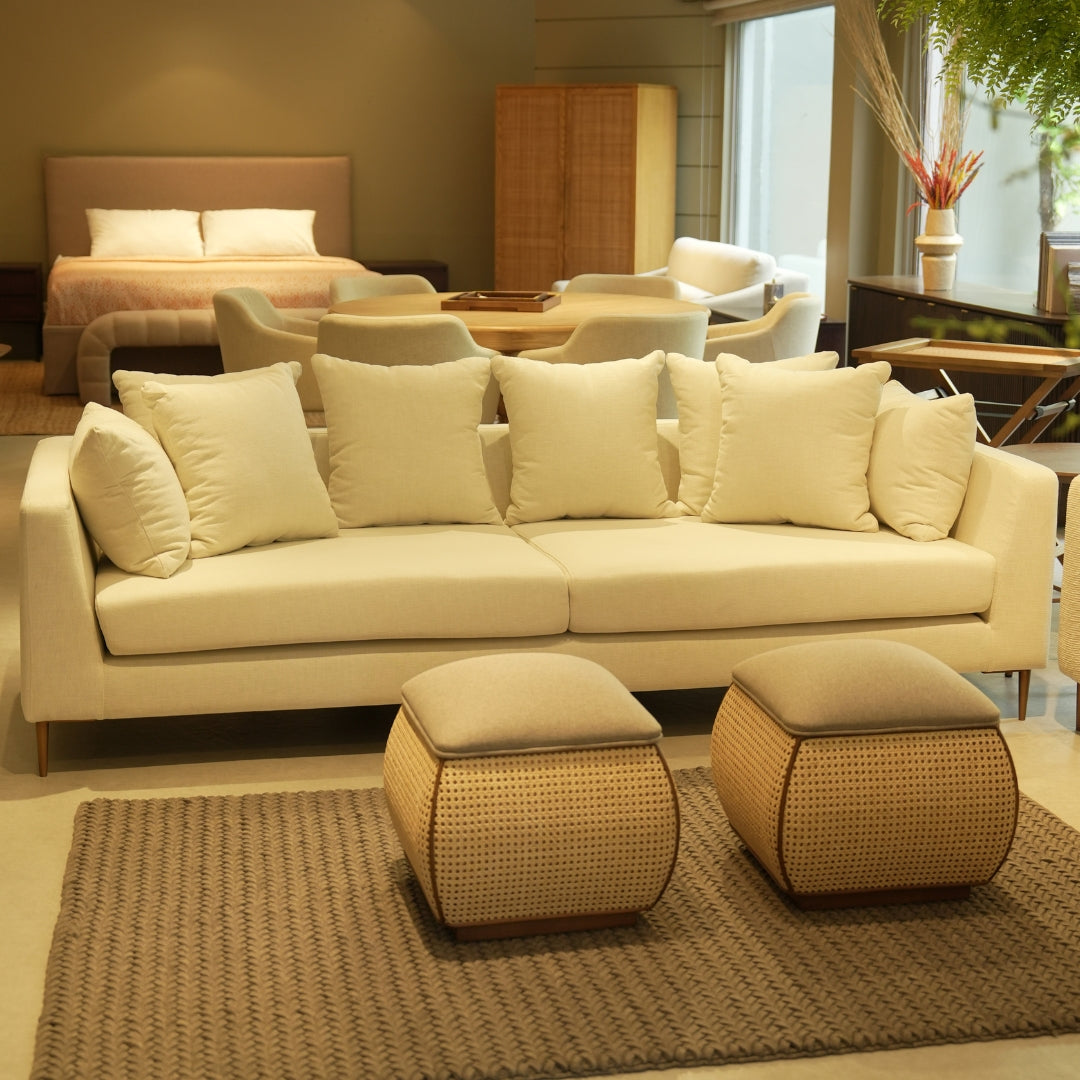 Pacific 3 Seater Sofa wiith Arms | Casual Ivory
