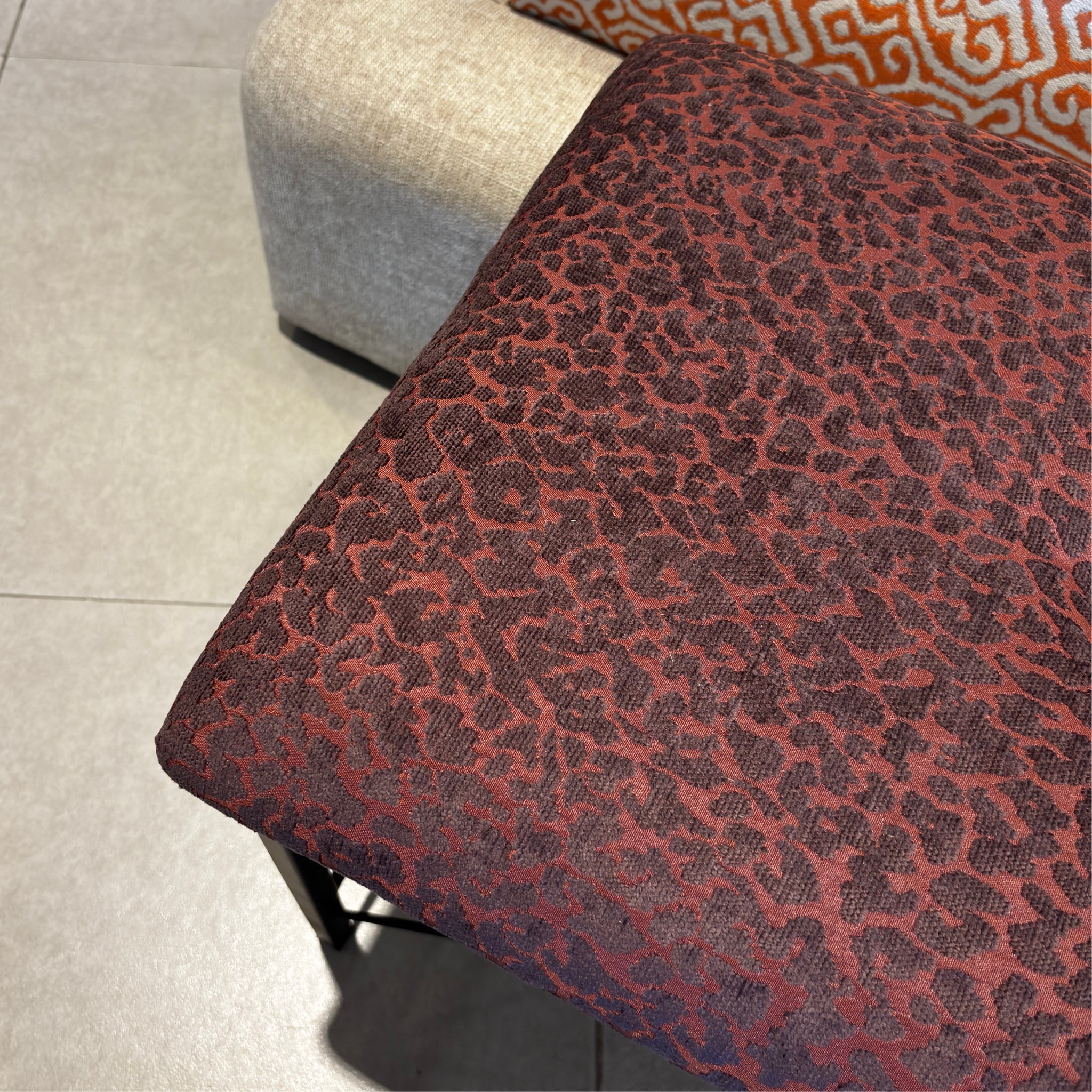 Sutter Bench | Metal Matte Black | Mineola Kilo Sunset 38