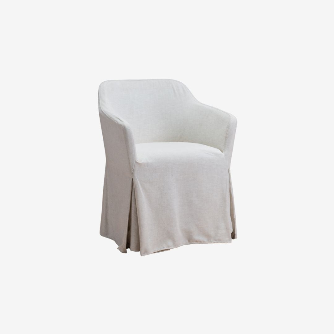 Rizal Dining Chair with Slipcover | Mahogany, Tobacco